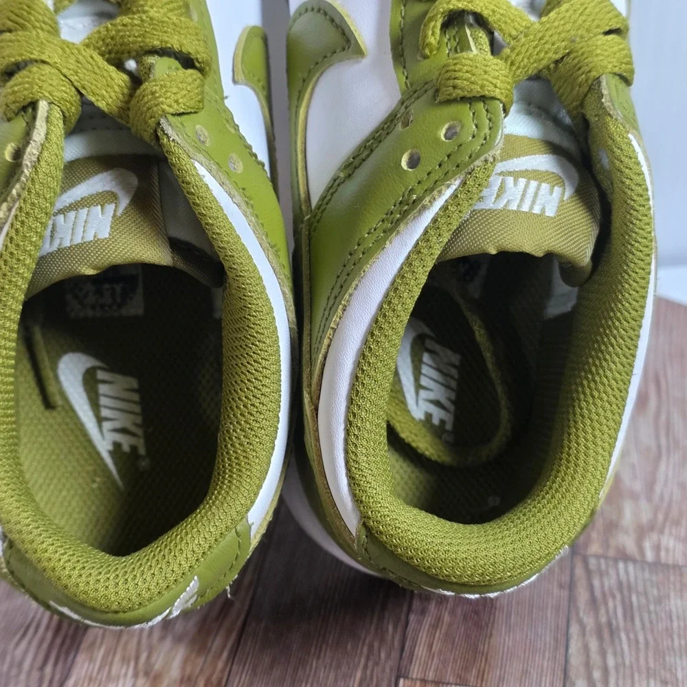 Nike Dunk Low (GS) Shoes Kids 3.5Y Pacific Moss White Sneakers FB9109-108